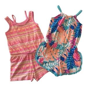 GIRLS BUNDLE OF TWO OKIE DOKIE ROMPERS-SIZE 5T